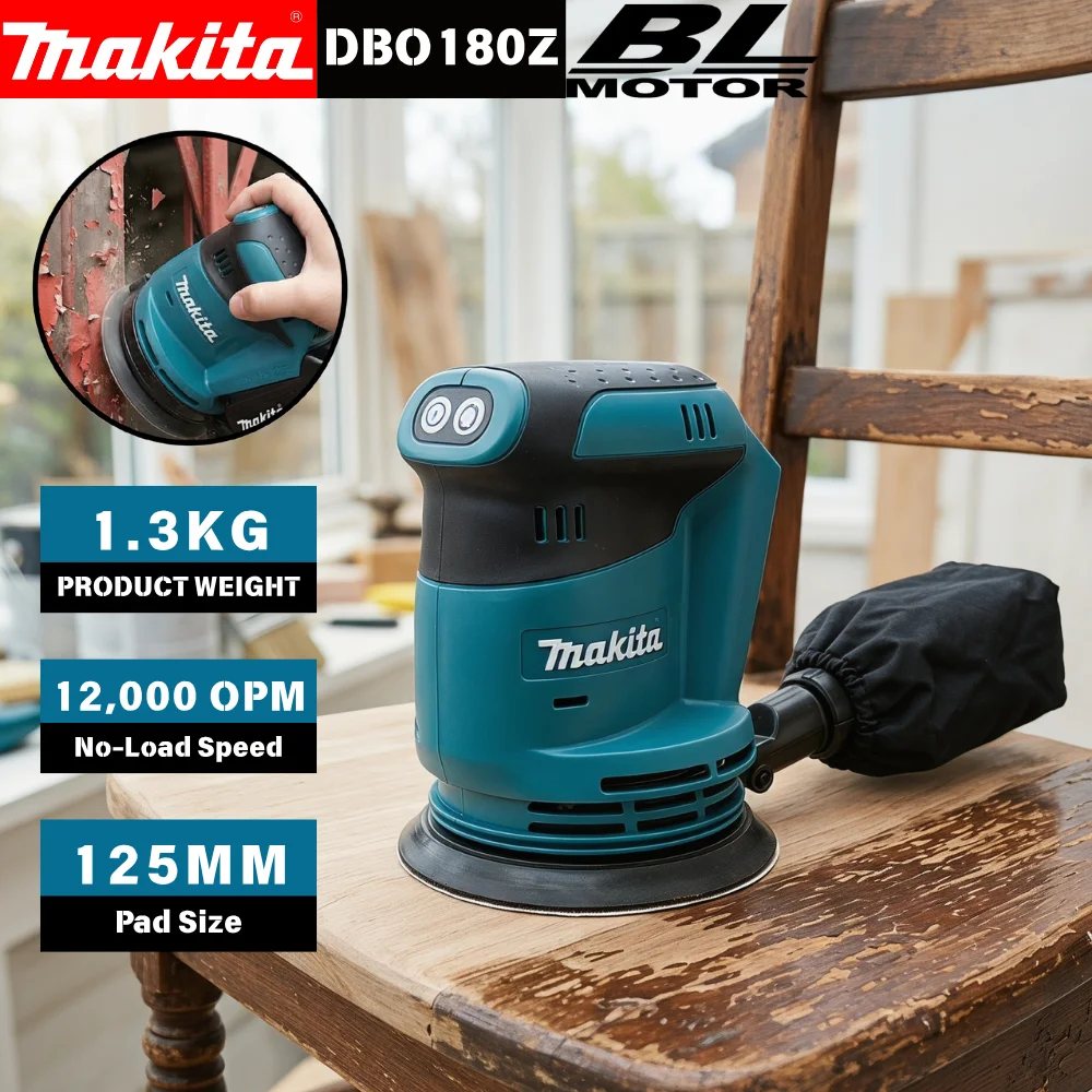 Random Orbital Sander - 마키타 DBO180Z 18V 브러시리스 무선 디스크
