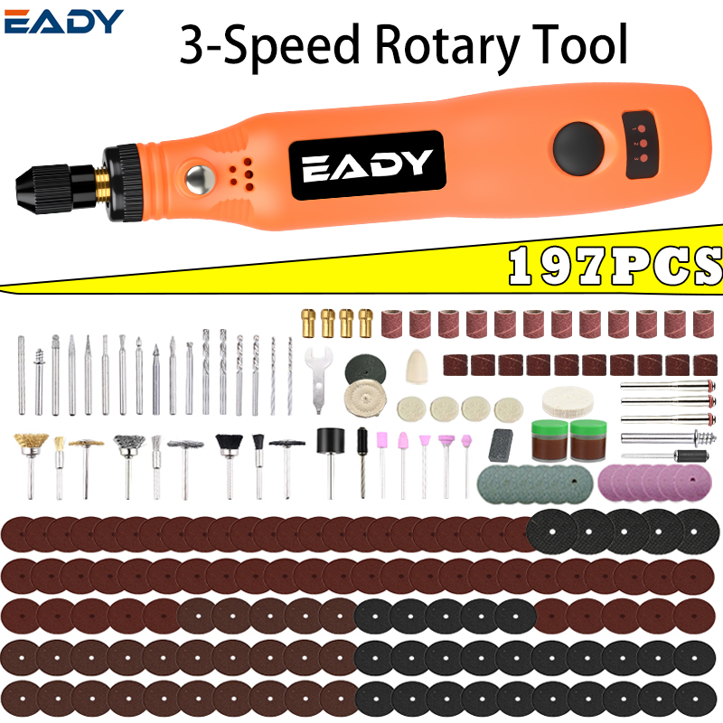 Power Tools Wood - USB 무선 로터리 공구 키트 –