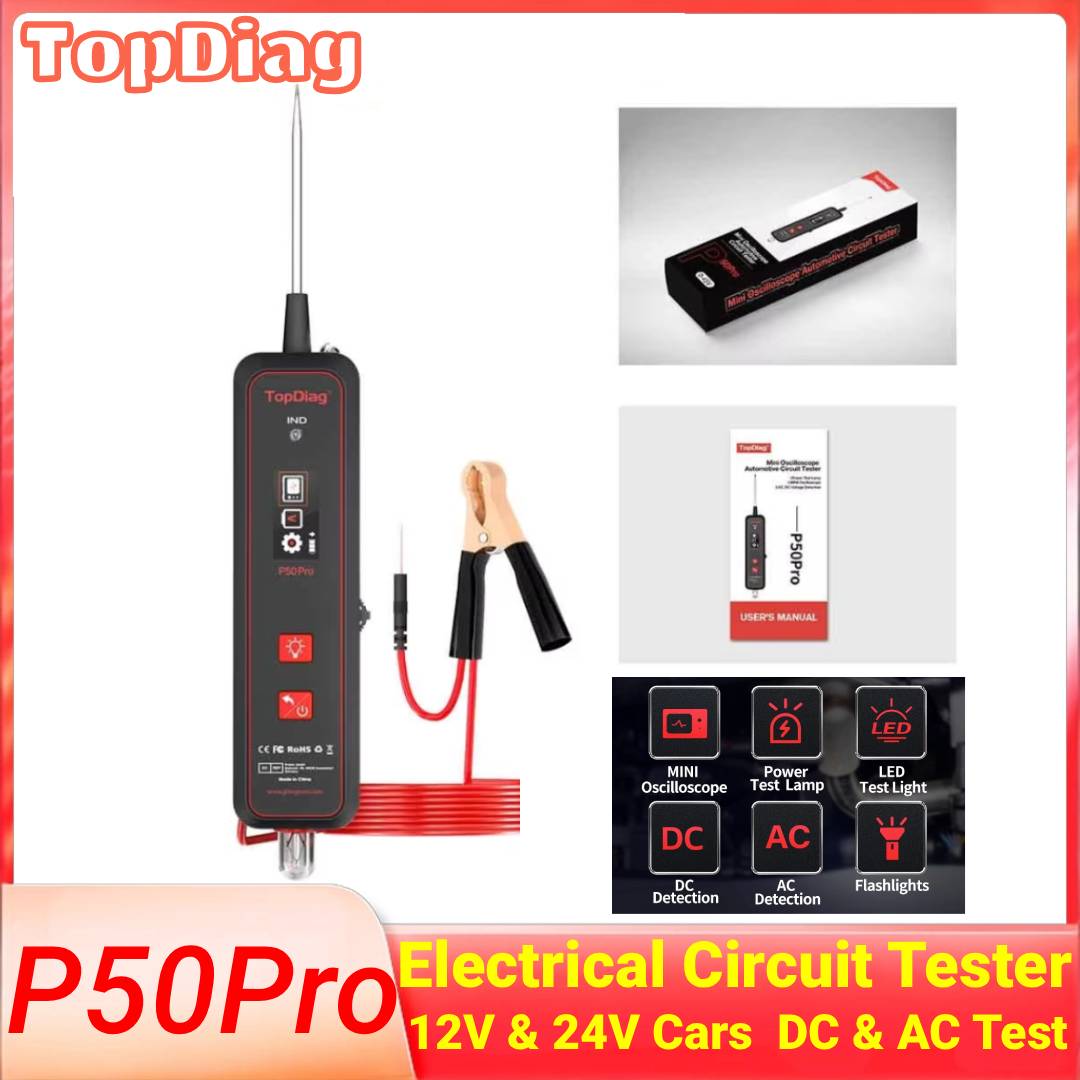 Power Tools Pro - Topdiag P50 Pro 자동차 회로 테스터,