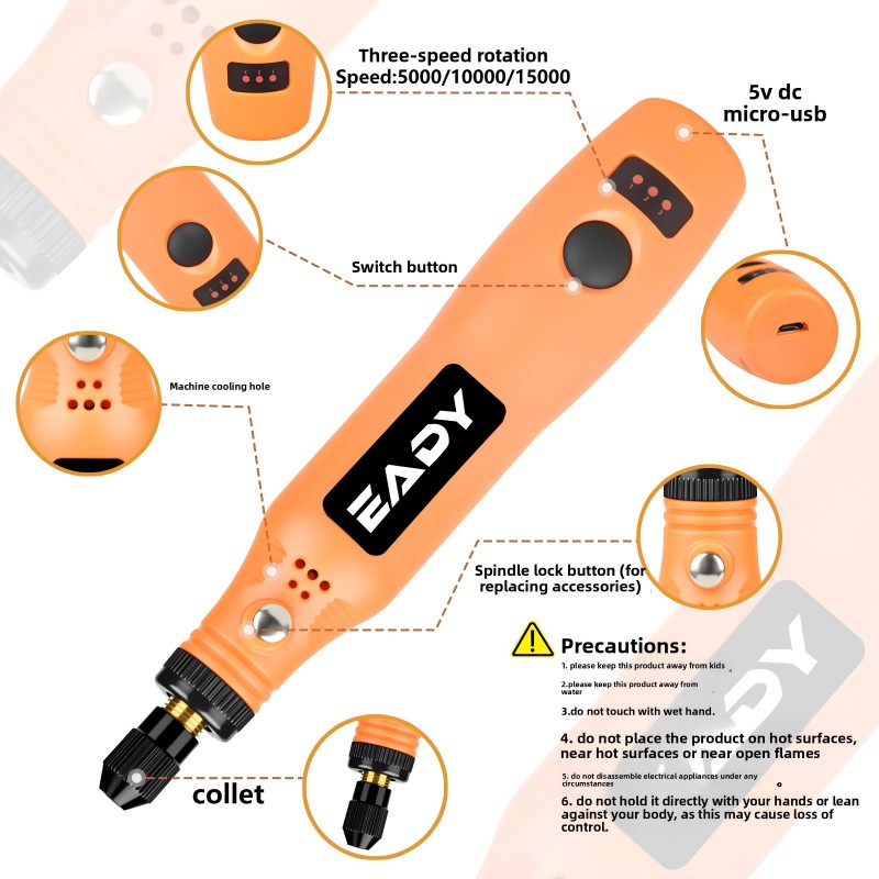 USB 무선 로터리 공구 키트 – 금속 연마, 모형 제 - Power Tools Wood 리뷰 및 가격