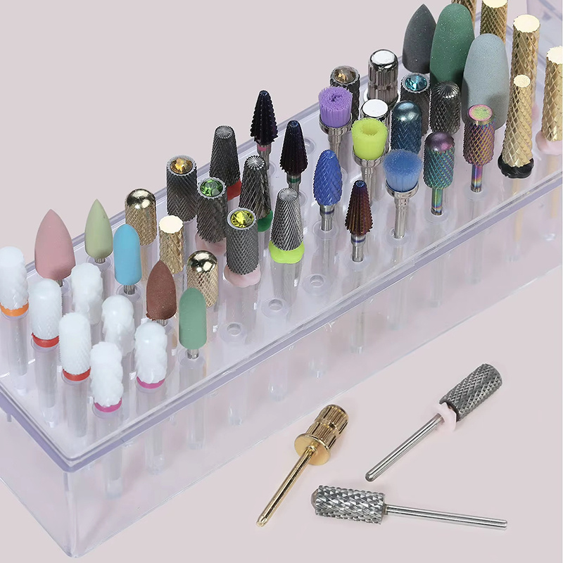 48홀 클리어 네일 드릴 비트 홀더 보관함 밀링 커터용 - Power Tools Holder 리뷰 및 가격