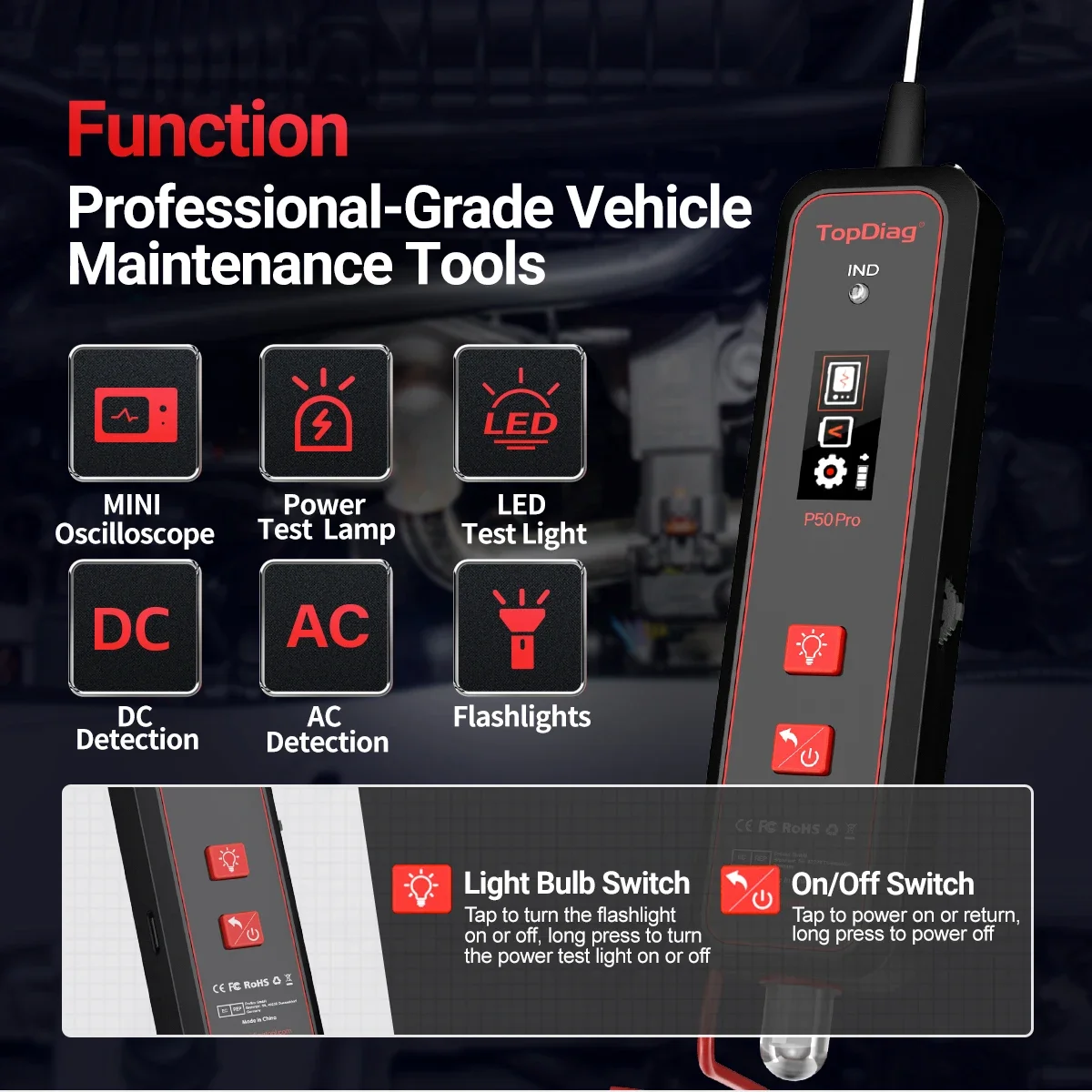 탑다이아그 P50pro J다이아그 미니 오실로스코프 자 - Power Tools Pro 리뷰 및 가격