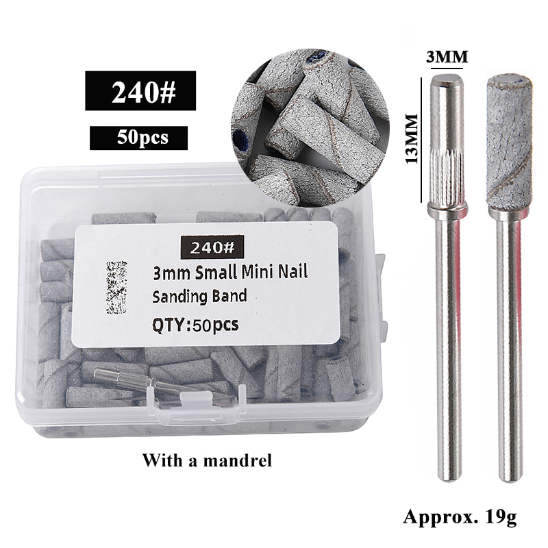 50 개/상자 3mm 미니 샌딩 밴드 1 샤프트 네일  - Power Tools Tool Box 리뷰 및 가격